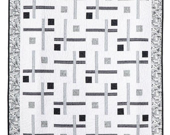 Modern Lap Quilt Pattern, Corey Design (Digital Pattern)