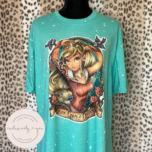 Sleeping Beauty Aurora Briar Rose - princess - Once Upon A Dream - bleached t shirt