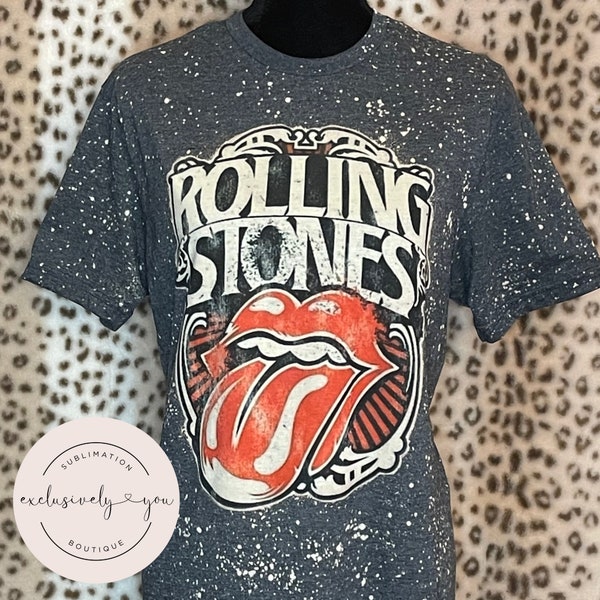 Rolling Stones distressed bleached t shirt