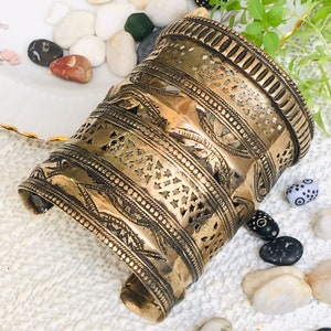 Afghanische Kuchi Traditionelle Hochzeit Party Bauchtanz Hand-e-Crafted Vintage Ethnische Tribal Kuchi Manschette Vintage Armband. #5