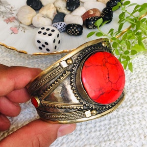 Afghanische Kuchi Traditionelle Hochzeit Party Bauchtanz Hand-E-Handarbeit Verarbeitung Vintage Ethno Tribal Kuchi Manschetten Vintage Armband.