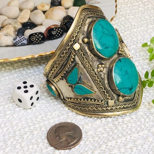 Afghanische Kuchi Traditionelle Hochzeit Party Bauchtanz Hand-E-Handarbeit Verarbeitung Vintage Ethno Tribal Kuchi Manschetten Vintage Armband.