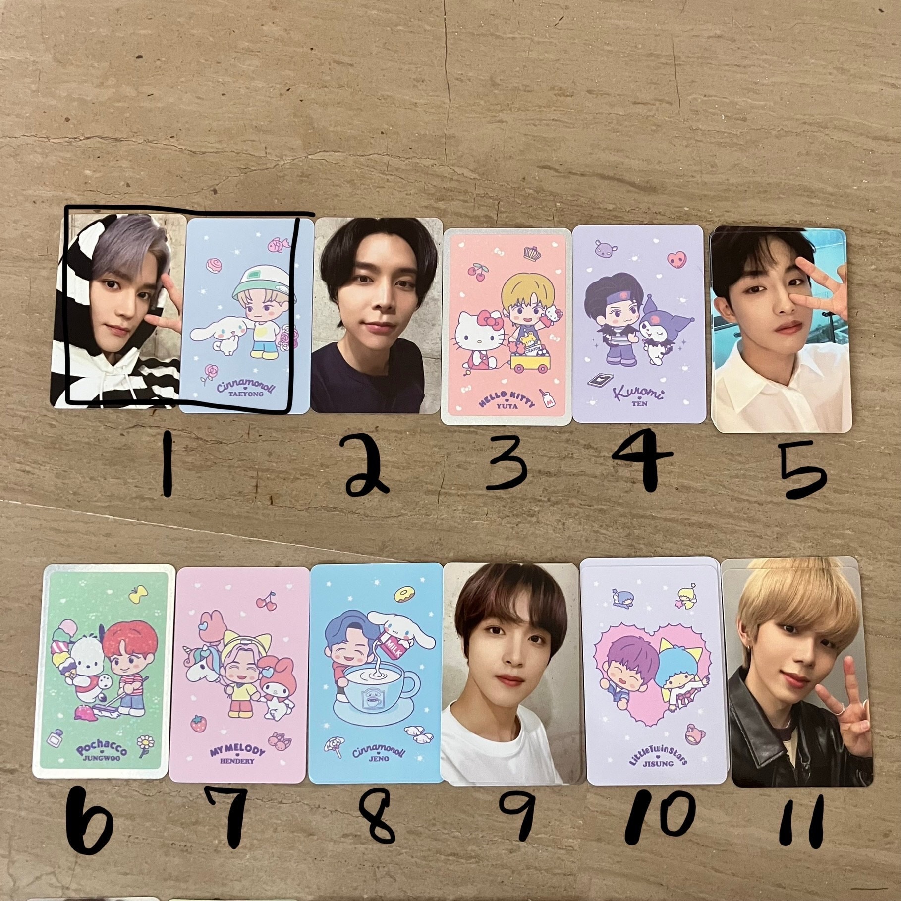 公式サンリオ NCT PCs pc フォトカード ランダムメッセージ フォト