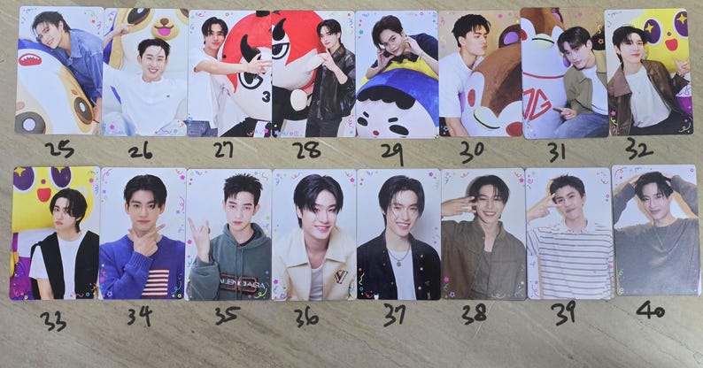 GMMTV Naiin Feria del Libro 2026 Happy Fam Bonds Tarjetas aleatorias coleccionables (SaveFranc OhmPoon KristSingto Taynew LYKN Jasp.er Nanon) Thai BL imagen 5
