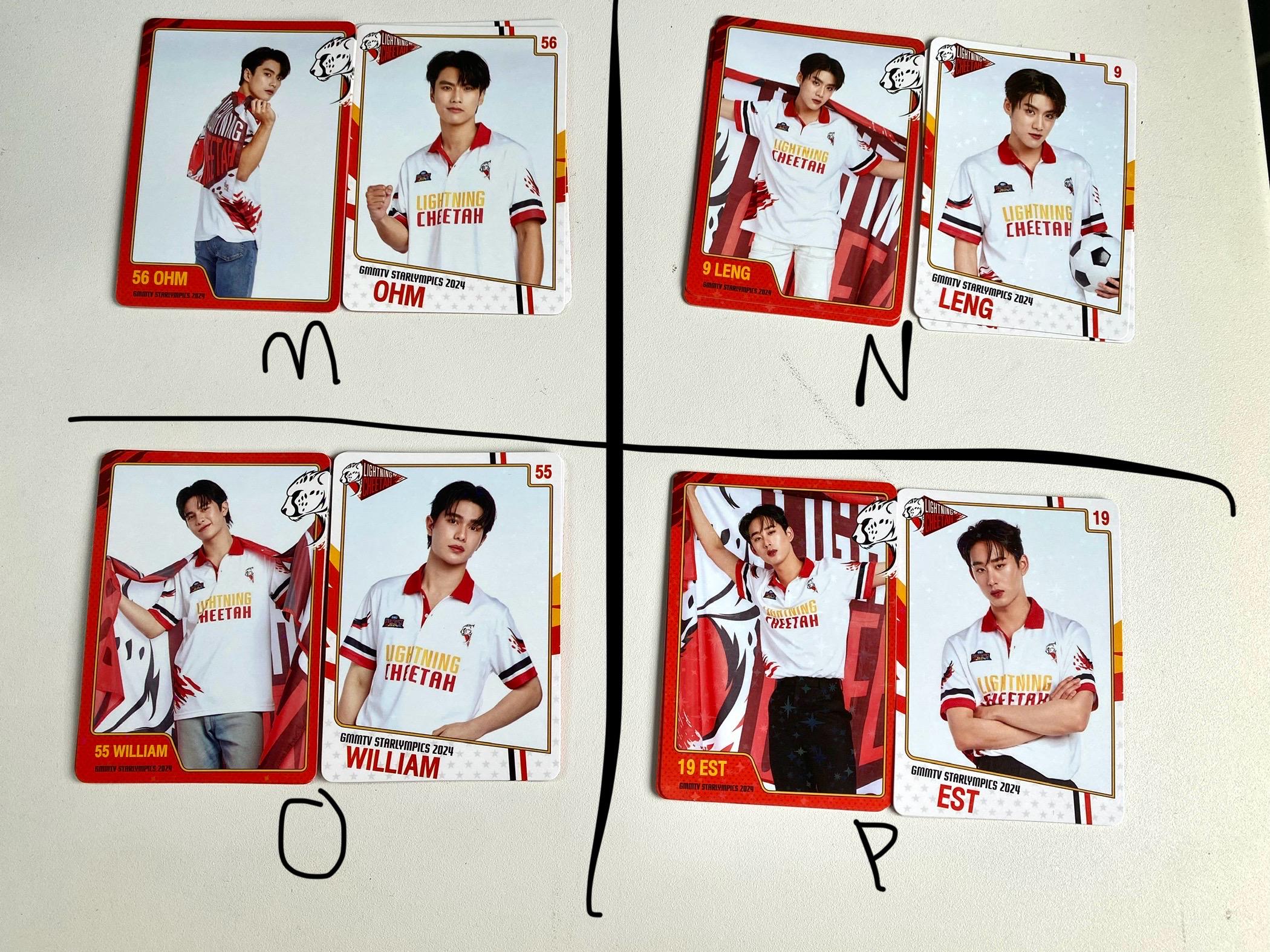 Official GMMTV Starlympic 2024 Lightning Cheetah Cards