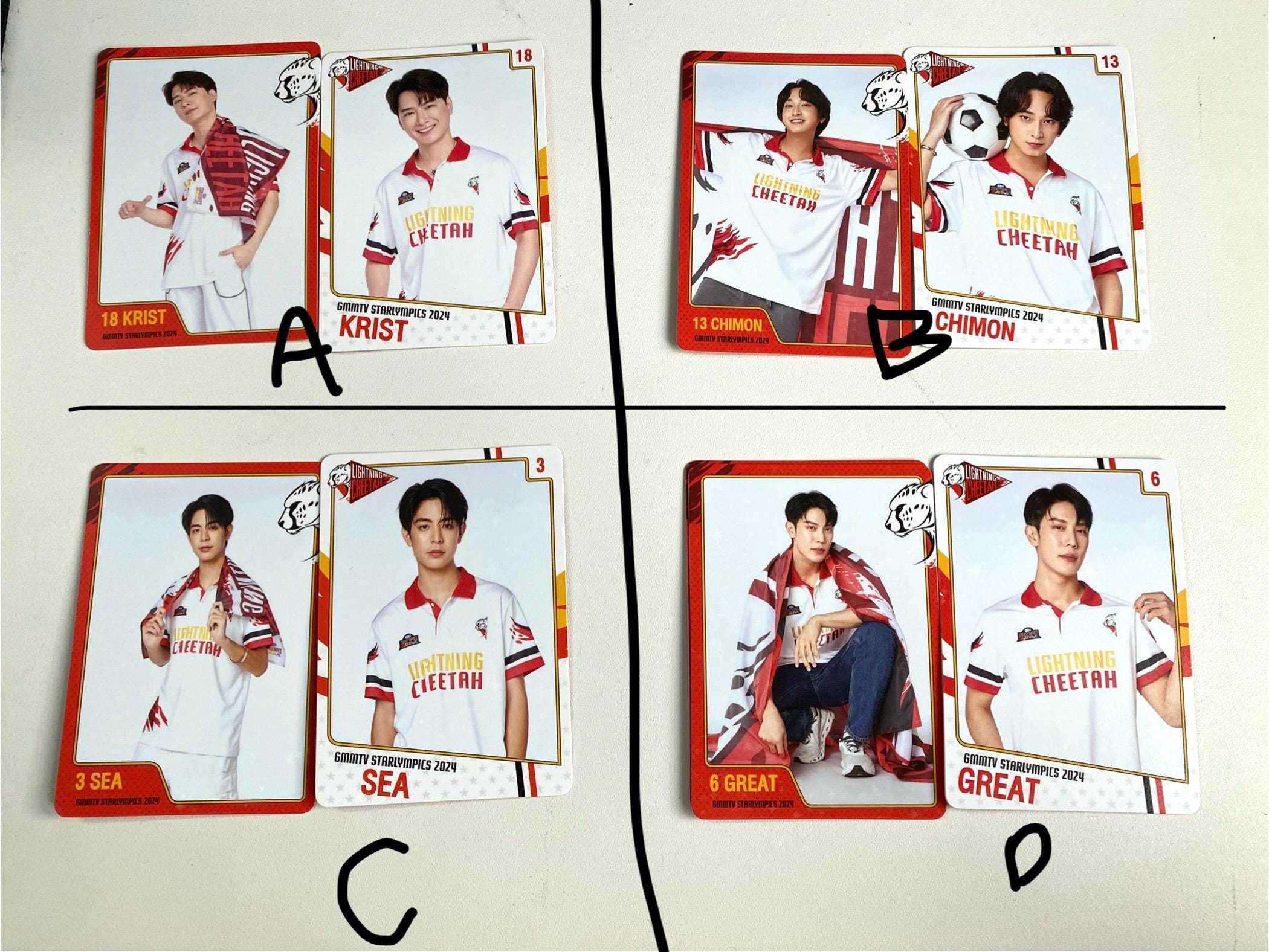 Official GMMTV Starlympic 2024 Lightning Cheetah Cards
