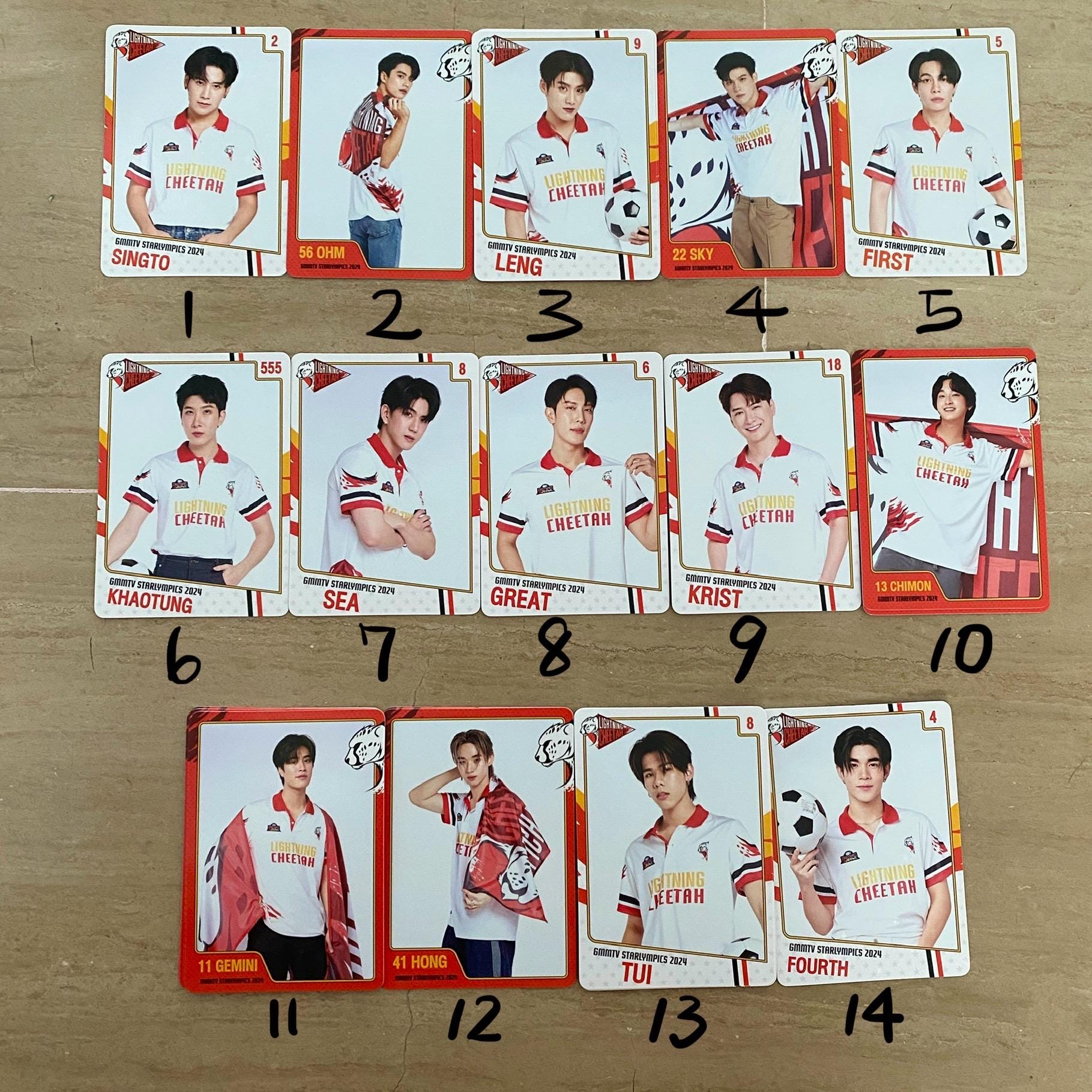 Official GMMTV Starlympic 2024 Lightning Cheetah Cards