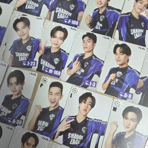 Tarjetas Shadow Eagle Team GMMTV Starlympics 2025 (OffGun TayNew BounPrem JoongDunk SkyNani LukeMick SeaKeen WinnySatang AlmondProgress)