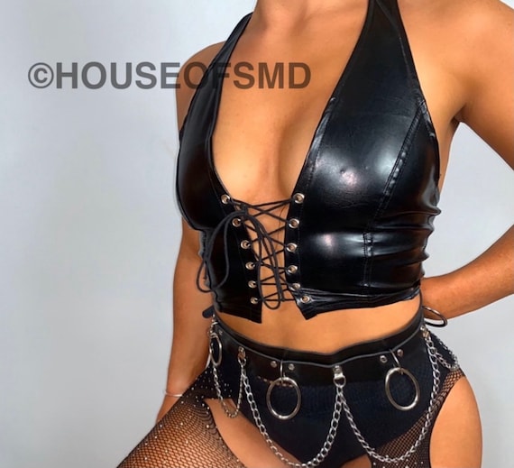Faux Leather Bustier Crop Top curated on LTK