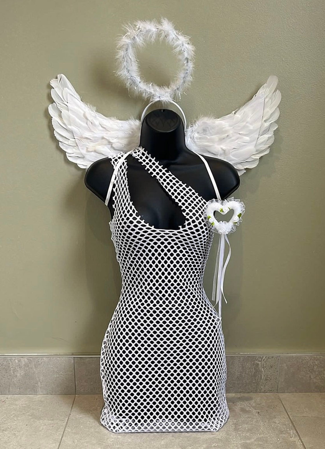 White Angel Outfit Angel Wings Halo Halloween Outfit - Etsy