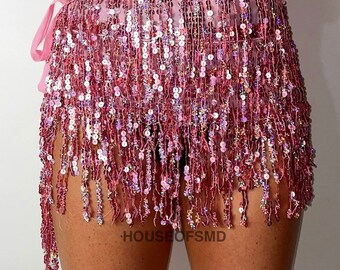 festival beaded skirt