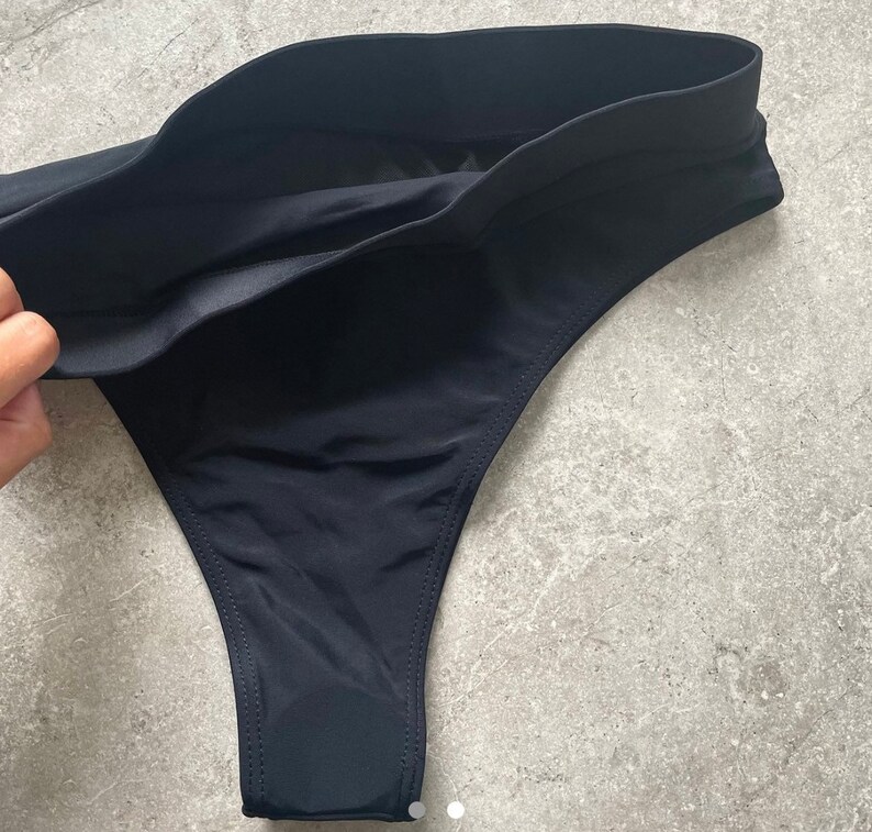 Black high waisted bottoms, thick knickers, undergarments, festival knickers, festival bottoms, festival outfit, rave outfit, black knickers image 2