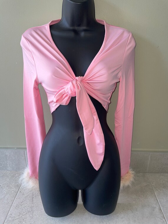 Pink tie up top clearance