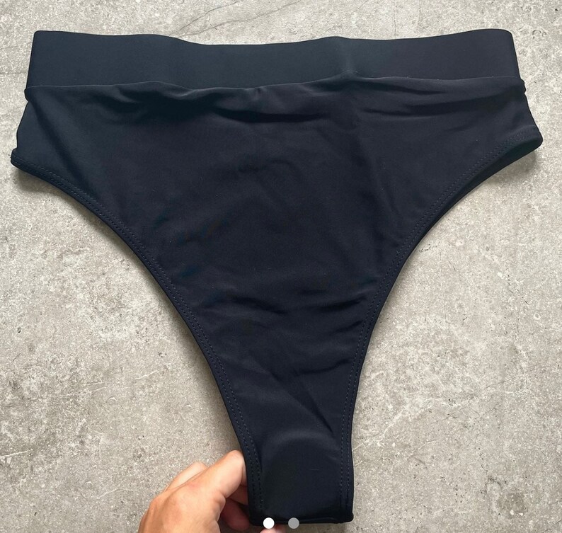 Black high waisted bottoms, thick knickers, undergarments, festival knickers, festival bottoms, festival outfit, rave outfit, black knickers image 1