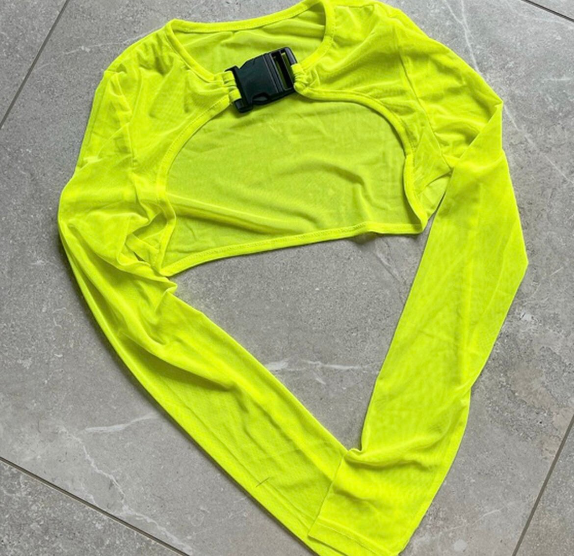 Buckle crop top neon cheap