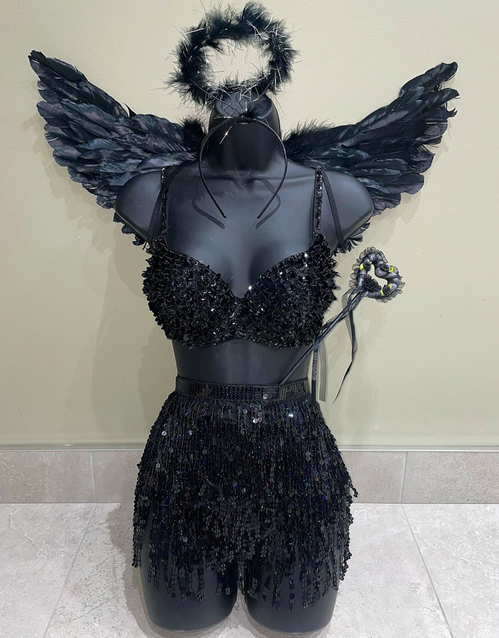 Fallen Angel Dark Angel Costume Dark Angel Wings Angel Etsy
