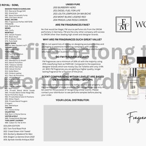 Ulotka FM perfum Trifold