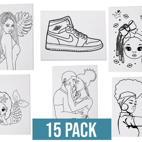 Pre Drawn Canvas Bulk Etsy