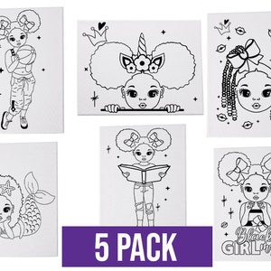 10 Pack Bulk Pre-drawn Canvas Panel Outline Wholesale Cotton for DIY Paint  & Sip Party in Art Gift 