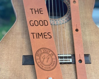Custom Leather Guitar Strap – Personalized Gift for Musicians