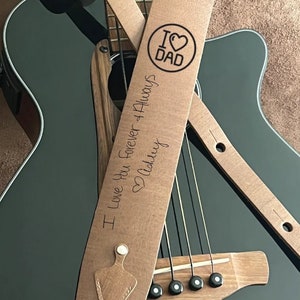 Personalized Leather Guitar Strap: Luxury Adjustable Strap for Dad - Etsy