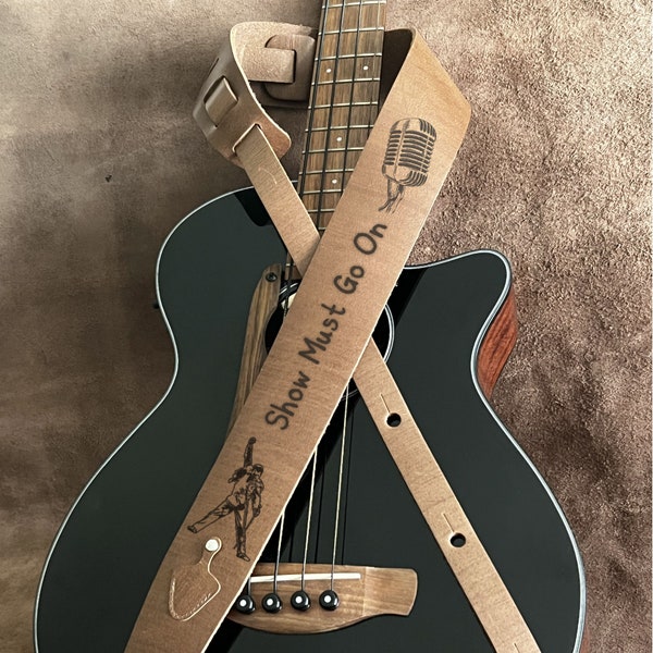 Leather Guitar Strap Engraving Etsy