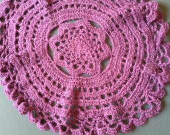 Plum Large round mandala  star center