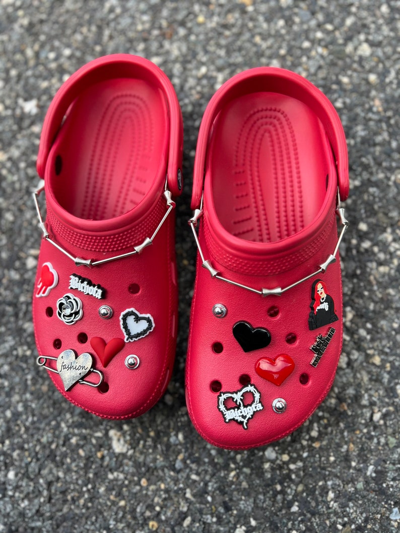 Karol G Crocs Red Shoes Etsy