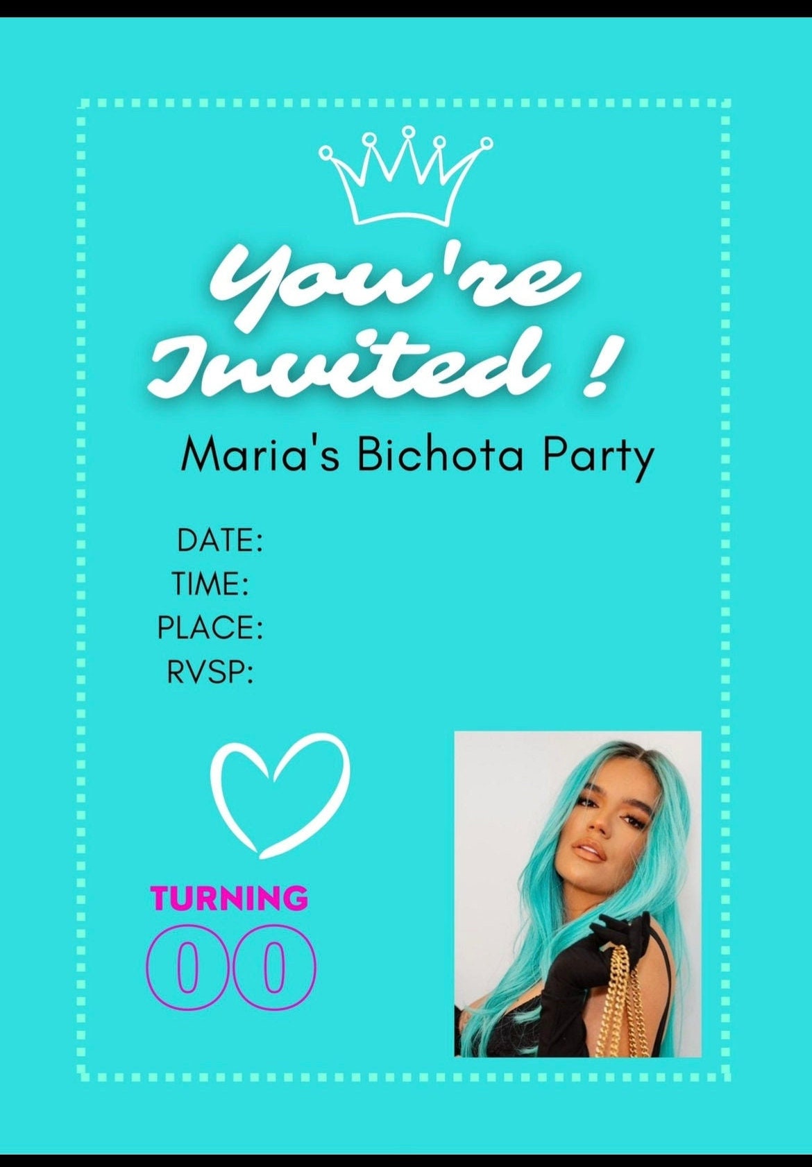 Karol G Birthday Invitation Etsy