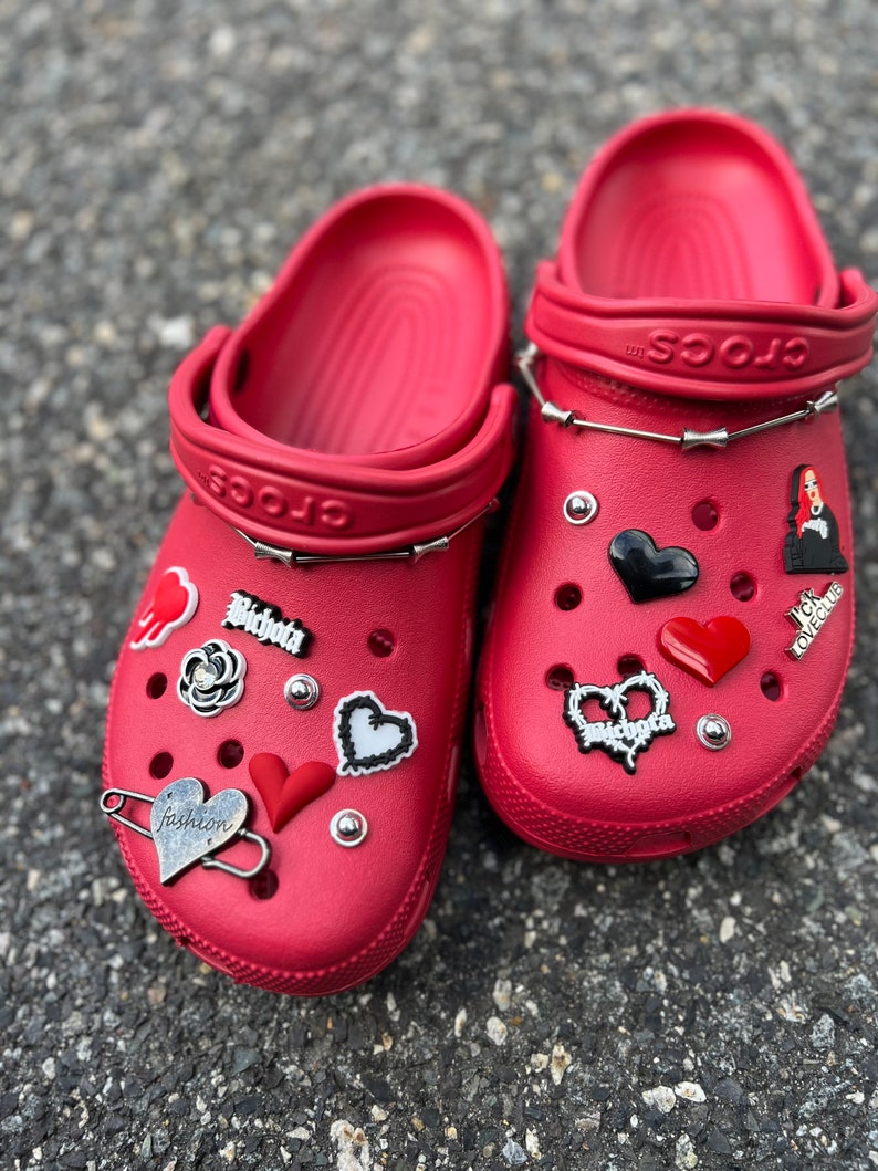 Karol G Crocs Red Shoes Etsy