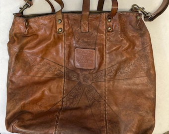 Campomaggi Leather Travel Bag Brown Cowhide Leather