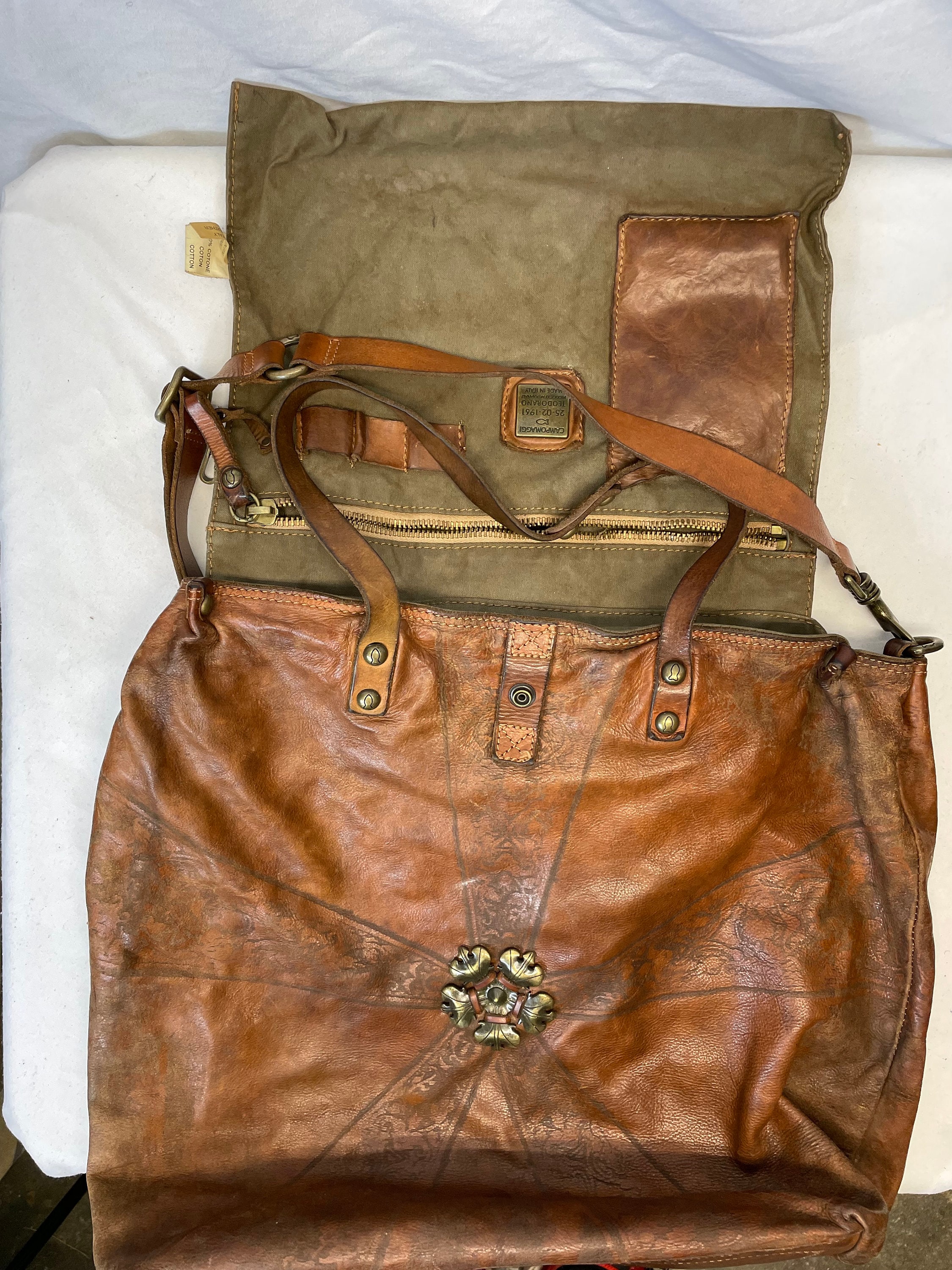Campomaggi Leather Travel Bag Brown Cowhide Leather - Etsy