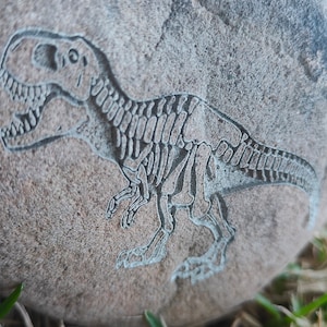 Engraved Stone Rocks Can engrave any Design Dinosaur Fossils, Names, Dates, Shapes, love notes, Pet names, Memorials