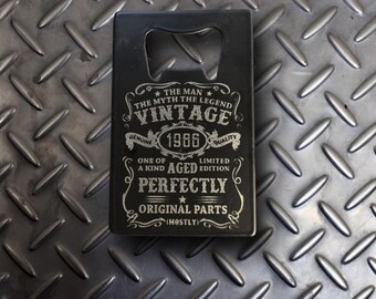 Wallet size bottle opener personalized, Best gift for weddings, groomsmen, bachelor party gifts, birthdays, Fathers day, send your logo