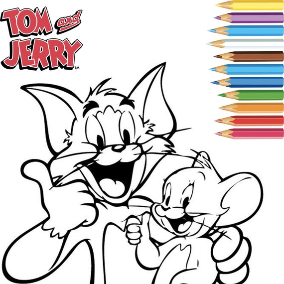 Libro para colorear de Tom y Jerry - Etsy España Libro para colorear de Tom y Jerry - Etsy España