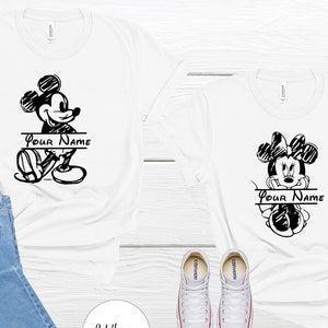 Custom Mickey Sketch Shirt, Custom Minnie Sketch Shirt, Custom Disney Shirt, Disneyworld Tee, Disney Vacation Tee, Custom Disney Gift