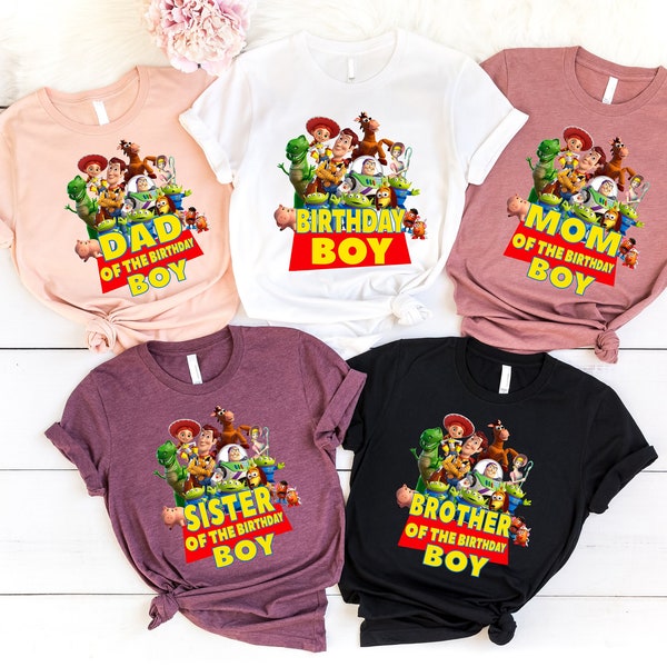 Toy Story Camisetas De Cumpleaños Para La Familia, Camisa Personalizada De Cumpleaños De Niño, Regalo De Cumpleaños Para Niños, Toy Story Camisa De Fiesta De Cumpleaños, Camisas De Disney Group