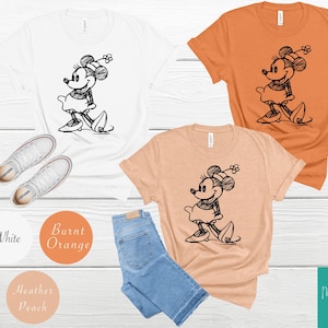 MINNIE SKETCH SHIRT - Disneyland Tee Shirt - Minnie Mouse Shirt - Disneyworld T-Shirts - Disney Trip Shirt - Disney Family Shirts