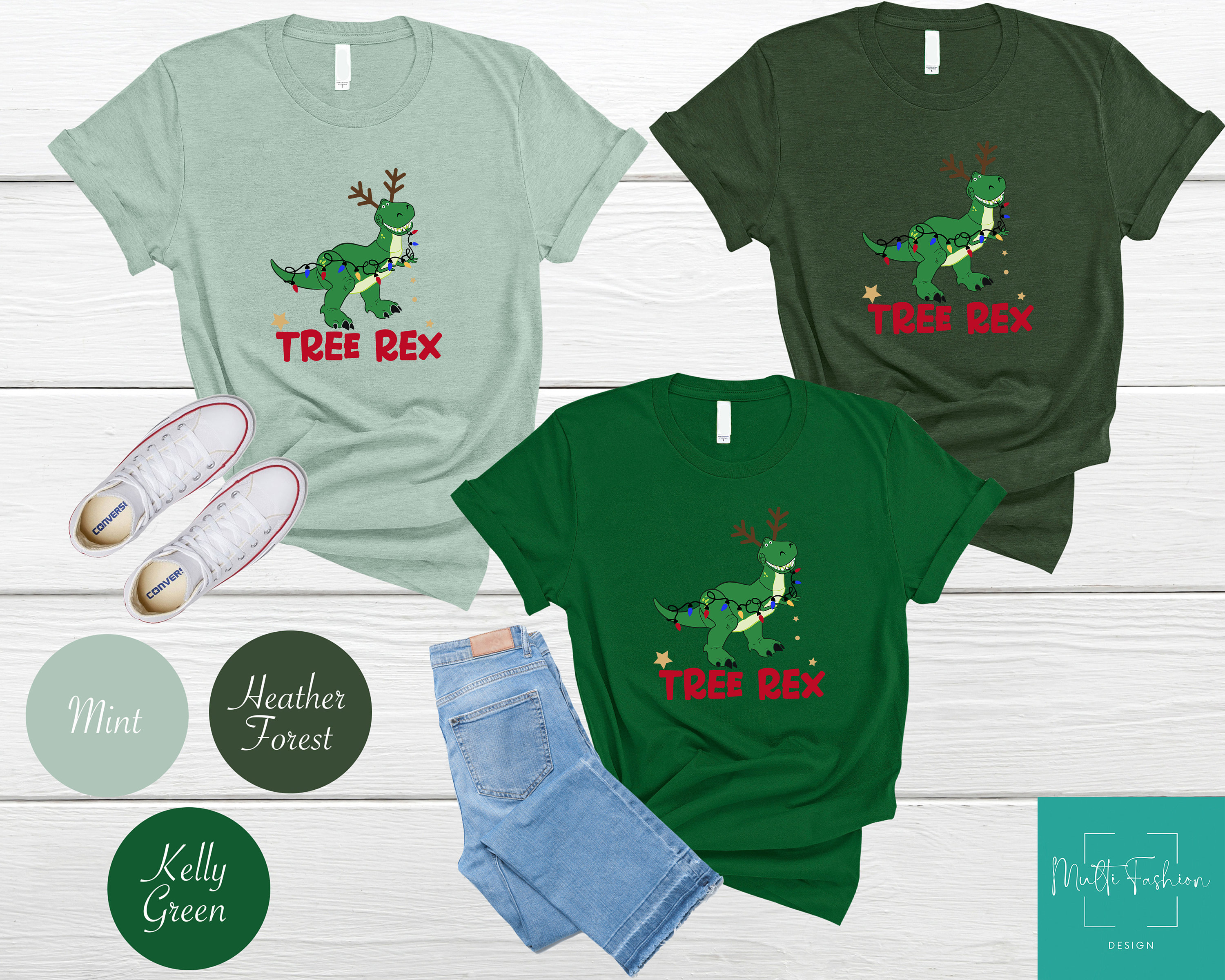 Discover Tree Rex Christmas T-shirt, T-Rex Christmas Shirt ,Christmas Dinosaur Tee, Christmas Shirt, Gift For Christmas, Funny Christmas Party Shirt