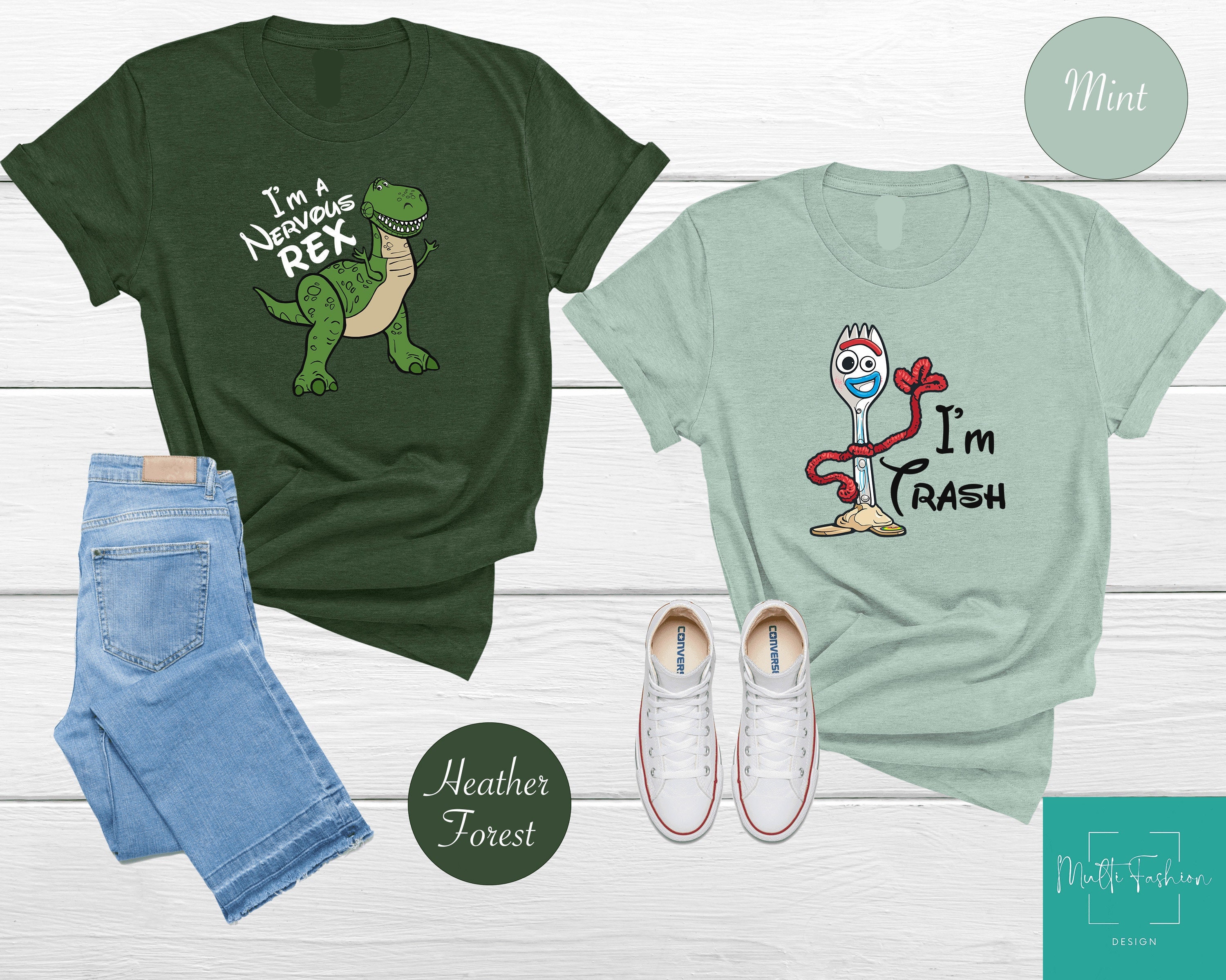Disney Couple Shirt,Toy Story Shirt, Disney Group Shirts, Disney Forky shirt, Disney Rex Shirt, Disney Shirt,Disney Gift,Disney Couple Shirt
