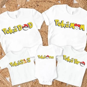 Poke Mon Custom Name Shirt, Pika Pika Shirt, Pkm Shirt, Custom Birthday Boy Shirt,Poke Mon Birthday Shirt, Pkm Custome Family Birthday Shirt