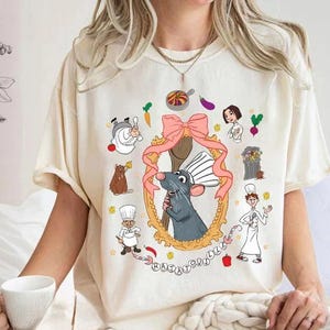 Coquette Bow Little Chef Remy Shirt, Disney Ratatouille Paris France Shirt, Ratatouille Movie Shirt, Disney Chef Shirt, Remy Gusteau&#39;s Shirt