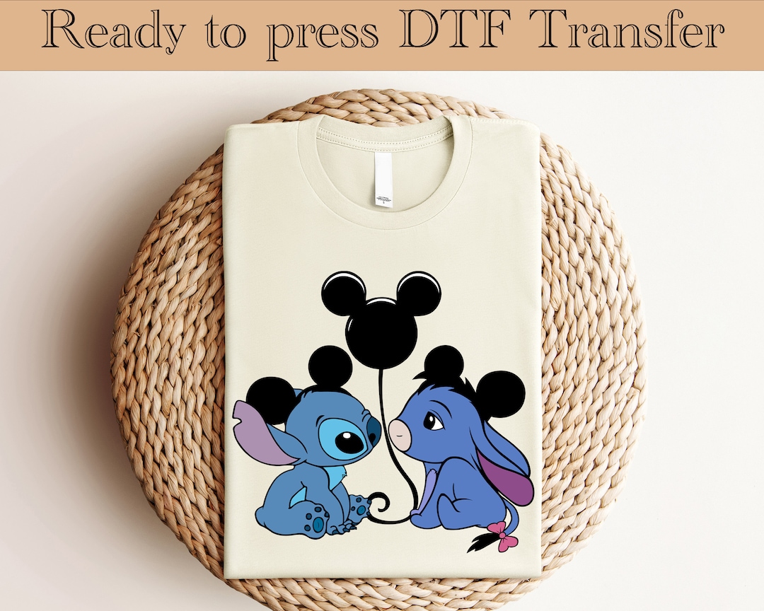 Stitch and Eeyore Transfer, Disney Ready to Press, Disneyland DFT