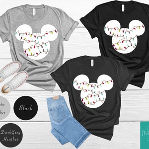 DISNEY CHRISTMAS SHIRT Christmas Lights Tee Disney Short Sleeve Winter Disney Shirt Disney Long Sleeve Youth Toddler Onesie image 3