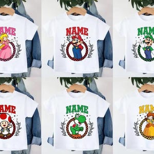 Super Mario Family Shirt,Super Mario Character Shirt,Super Mario Birthday Party Shirt,Mario & Friends Party Shirt,All Disney Character Shirt