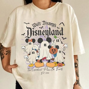 Mickey and Minnie Ghost Halloween Couple Shirts: Spooky Season Tees