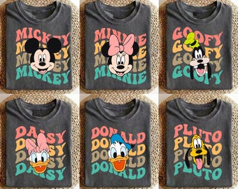 Mickey And Friends Face Shirt, Disney World 2026 Family Vacation Shirt, Most Magical Place On Earth Shirt,Disney Vacation Trip 2026 Shirt