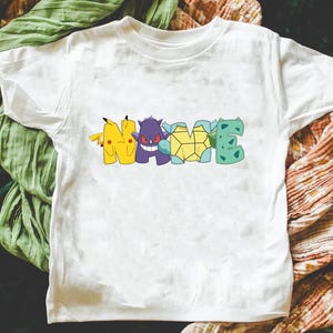 Poke Mon Custom Name Shirt, Pika Pika Shirt, Pkm Shirt, Custom Birthday Boy Shirt,Poke Mon Birthday Shirt, Pkm Custome Family Birthday Shirt