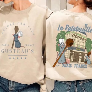 Little Chef Remy 2 Side Shirts, Disney Ratatouille Paris France Shirt, Ratatouille Movie Shirt, Disney Chef Shirts, Remy Gusteau&#39;s Shirt