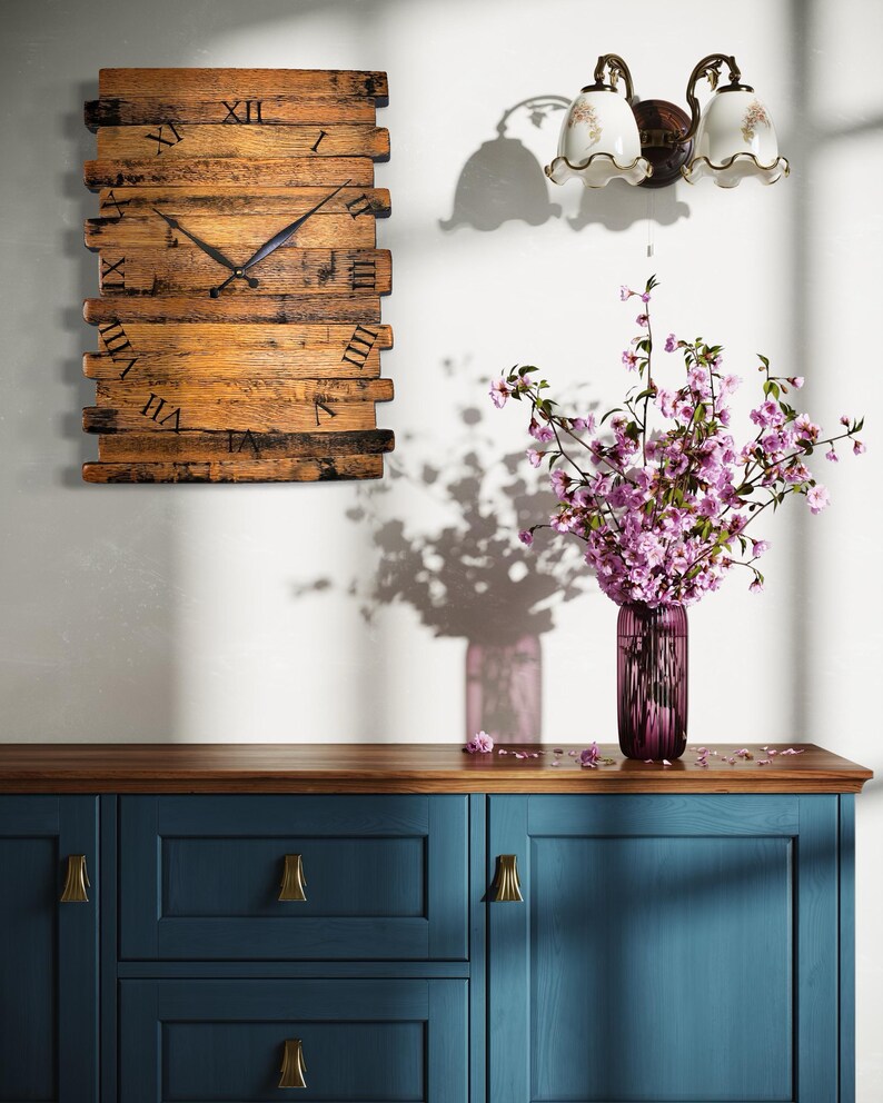 Distillery Clock Whiskey Barrel Clock Bourbon Barrel Clocks Kentucky Oak Cask Decor ...